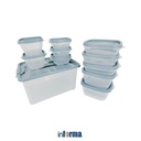 Informa - Appetite Set 11 Pcs Videl Wadah Makananan - Abu-Abu