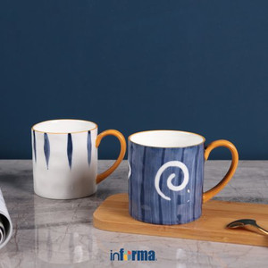 Informa - Appetite 250 Ml Set 2 Pcs Fujima Mug - Biru/Putih