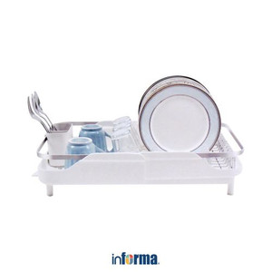 Informa - Willard Rak Piring Extendable - Putih