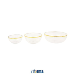 Informa - Appetite Set 3 Pcs Mangkuk Saji Round - Gold