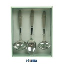 Informa - Appetite Set 3 Pcs Sendok Saji Dengan Saringan - Abu-Abu