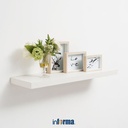 INFORMA - RAK DINDING - FLOATING SHELF L80 WHITE WOOD