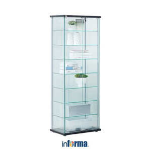 INFORMA - LEMARI PAJANGAN - NEWVY CURIO 8 TIER 2 DOORS BLACK