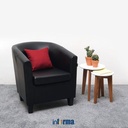 INFORMA LEXXY SOFA KULIT 1 DUDUKAN - HITAM/ MERAH