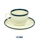 Informa - Appetite 200 Ml Set 4 Pcs Cangkir & Saucer - Biru