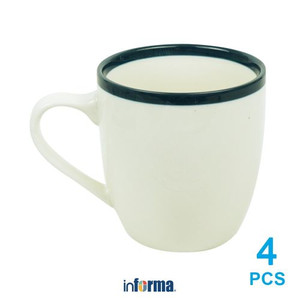 Informa - Appetite 444 Ml Set 4 Pcs Cove Mug - Biru