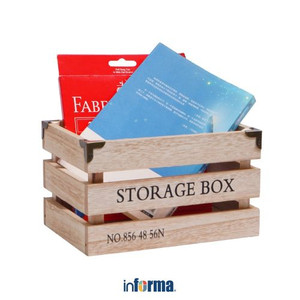 INFORMA - STORAGE BOX MULTIFUNGSI - CRATE BOX S NATURAL 22X15X13CM