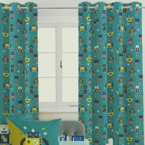 INFORMA - GORDEN - CURTAIN SET KIDS ROBOTS 140X250CM