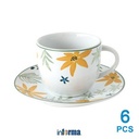 Informa - Appetite Set 6 Pcs Pallete Felicia Cangkir & Saucer - Kuning