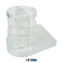 INFORMA - KOTAK KOSMETIK - ROTATING BEAUTY ORGANIZER CLEAR W/ TRAY