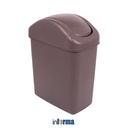 INFORMA - TEMPAT SAMPAH - SWING DUST BIN RECT (S) DARK BROWN 6.5L