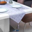 INFORMA - TAPLAK MEJA - TABLE RUNNER SET FOIL PRINT 063 GREY