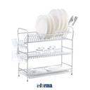 INFORMA - RAK PIRING - VALCO 3 TIER DISH RACK TRANSPARENT