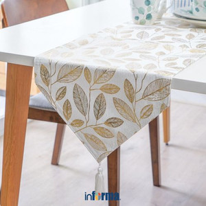 INFORMA - TAPLAK MEJA - TABLE RUNNER FOIL PRINT 061 WHT 33X180CM