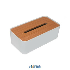 INFORMA - TEMPAT TISU - TISSUE BOX ZEN 13X25X8.5CM WHITE