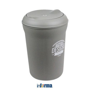 INFORMA - TEMPAT SAMPAH - SWING TOP DUST BIN GREY 25.5X25.5X35.5CM