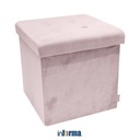 INFORMA BANGKU OTTOMAN LIPAT VELVET - PINK