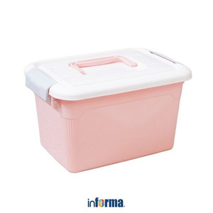 INFORMA - KOTAK PENYIMPANAN - STORAGE BOX W/ HANDHELD 5L PINK