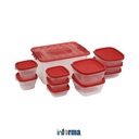 Informa - Appetite Set 11 Pcs Videl Wadah Makanan - Merah