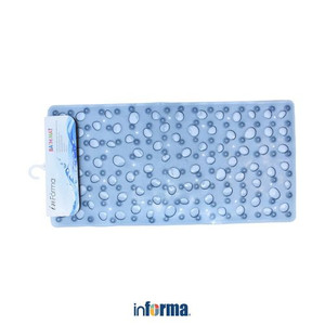 INFORMA - KESET ANTI SLIP – BATHMAT RECT BUBBLE TRANSPARENT GREY