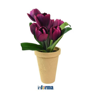 INFORMA - BUNGA PLASTIK - ARTIFICIAL TULIP GS-Z1 24X24X27CM RED