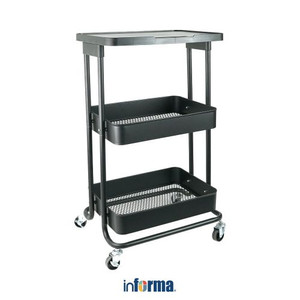 INFORMA TROLI DAPUR - WINSTON KITCHEN TROLLEY BLACK