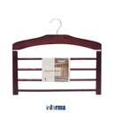 INFORMA - GANTUNGAN BAJU - WOOD PANTS HANGER W/ 4 BARS ANTIQUE