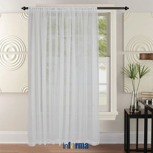 INFORMA - GORDEN - CURTAIN VITRACE BIG STRIPE WHT 280X250CM