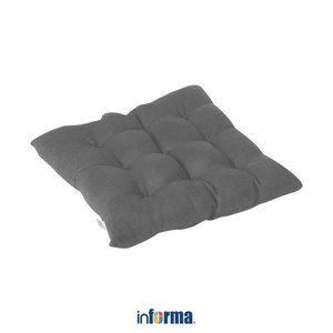 INFORMA - ALAS KURSI- CHAIR PAD SUEDE SOLID CLR GREY 44X44CM