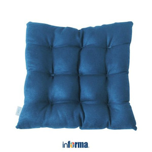 INFORMA - ALAS KURSI- CHAIR PAD SUEDE SOLID CLR BLUE 44X44CM