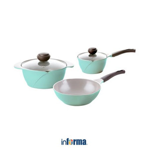 Informa - Chef Topf Set 3 Pcs Perlengkapan Masak - Hijau Mint