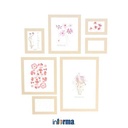 INFORMA - BINGKAI FOTO - PHOTO FRAME SET OF 7 PF515 LIGHT BROWN