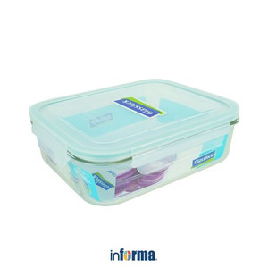 Informa - Glasslock 2 Ltr Basic Wadah Makanan - Ungu/Biru