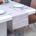 TAPLAK MEJA TABLE RUNNER SET RIBBED 1803 GREY