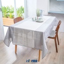 TAPLAK MEJA TABLE CLOTH YARN DYED 140X200CM GREY