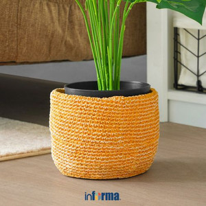 INFORMA - POT TANAMAN - POT CEMENT MUSTARD XY58 18X17.5X13CM