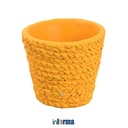 INFORMA - POT TANAMAN - POT CEMENT MUSTARD XY14 14X14X12.5CM