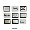 INFORMA - BINGKAI FOTO - PHOTO FRAME SET OF 9 LX31A BLACK WHITE