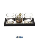 HIASAN KAMAR - DECO PLATE SET LULU BLACK 26.5X11.5X8CM