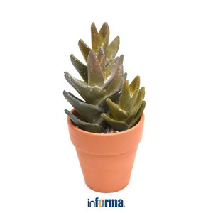 TANAMAN PLASTIK - ARTIFICIAL CACTUS 1F 8X8X18CM GREEN