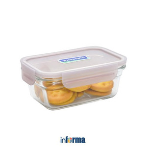 Informa - Glasslock 480 Ml Fancy Wadah Makanan - Ungu