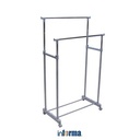 RAK GANTUNGAN PAKAIAN-GARMENT RACK 2 TIER 84X42.5X101-167CM