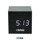 JAM MEJA DIGITAL-DIGITAL WOOD ALARM TABLE CLOCK 714 BLACK