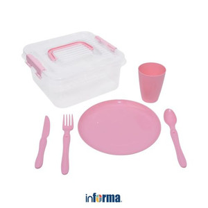 Informa - Appetite Set 30 Pcs My Box Picnic Perlengkapan Makan - Pink