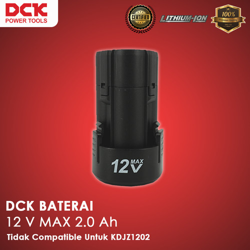 DCK Battery / Baterai 12V Max 2.0 Ah