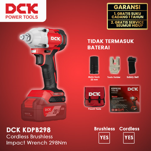 DCK KDPB298BM Cordless Brushless Impact Wrench 298Nm