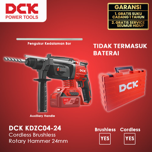 DCK KDZC04-24EM Cordless Brushless Rotary Hammer 24mm