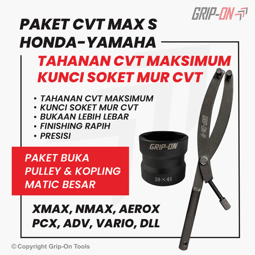 PAKET GRIP-ON ALAT BUKA PULLEY DAN KOPLING MATIC BESAR HONDA YAMAHA