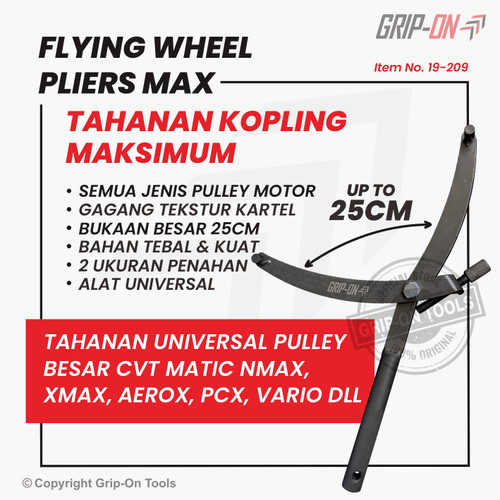 GRIP-ON FLYING WHEEL PLIERS MAX TAHANAN PULLEY BESAR CVT MATIC 25 CM