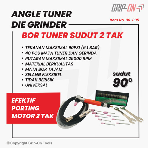 GRIP-ON ANGLE TUNER DIE GRINDER BOR TUNER SUDUT /PORTING MOTOR 2 TAK